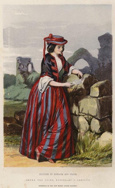 Beauties of England and Wales, Among the Ruins, Sussex by John Absolon